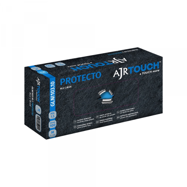 Rukavice  NITRIL bez pudera AJR Touch  L 1/100 plave