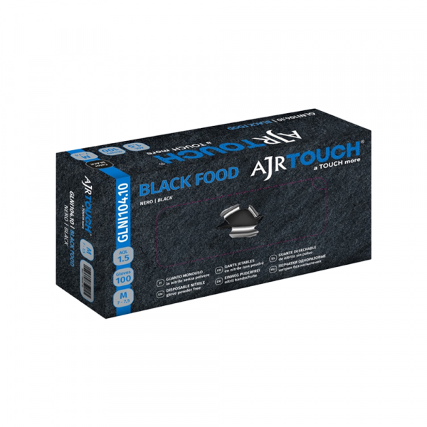 Rukavice  NITRIL bez pudera AJR Touch  L 1/100 crne