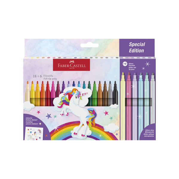 Flomaster školski Faber Castell 1/18+6 Unicorn 554221