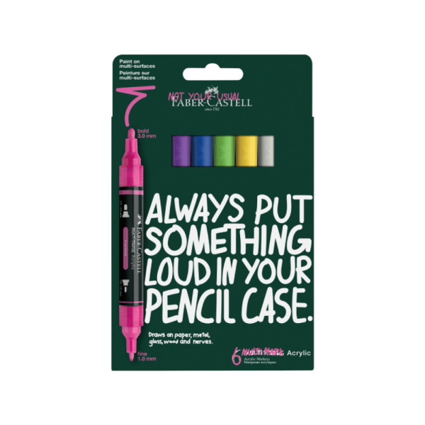 Marker akrilni Faber-Castell Vibrant Set 1/6 komada 186009