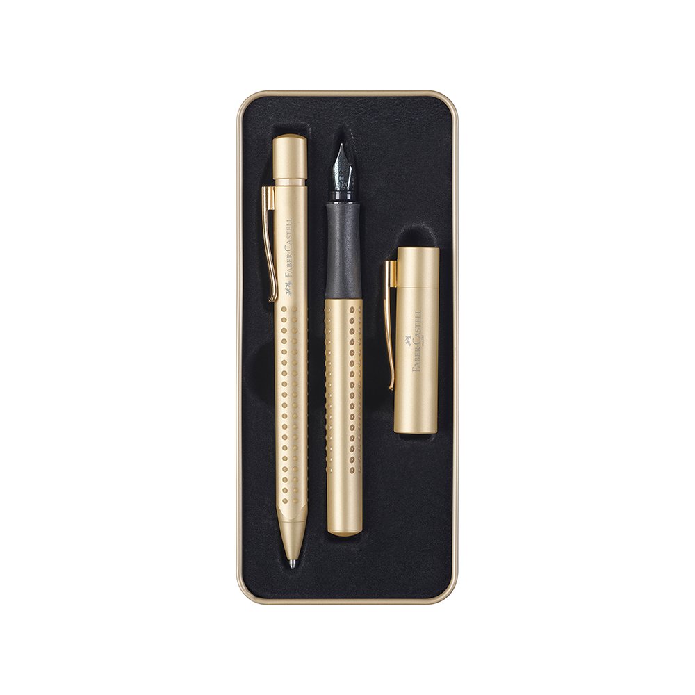 Set Faber Castell Grip edition hemijska olovka+naliv pero M gold 201625
