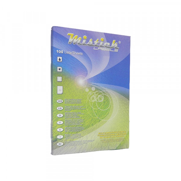 Nalepnice Mistick/White A4/33 70x25,4
