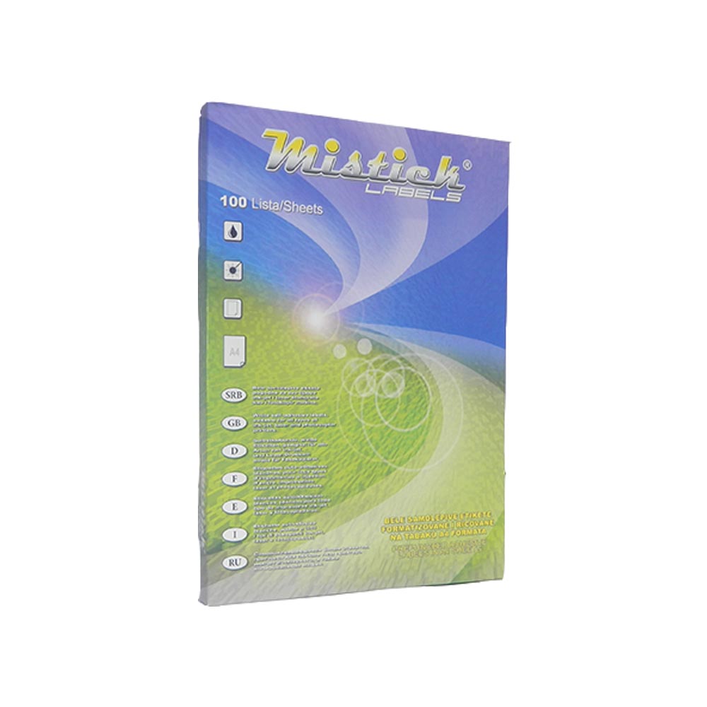Nalepnice Mistick/White A4/189 25x10