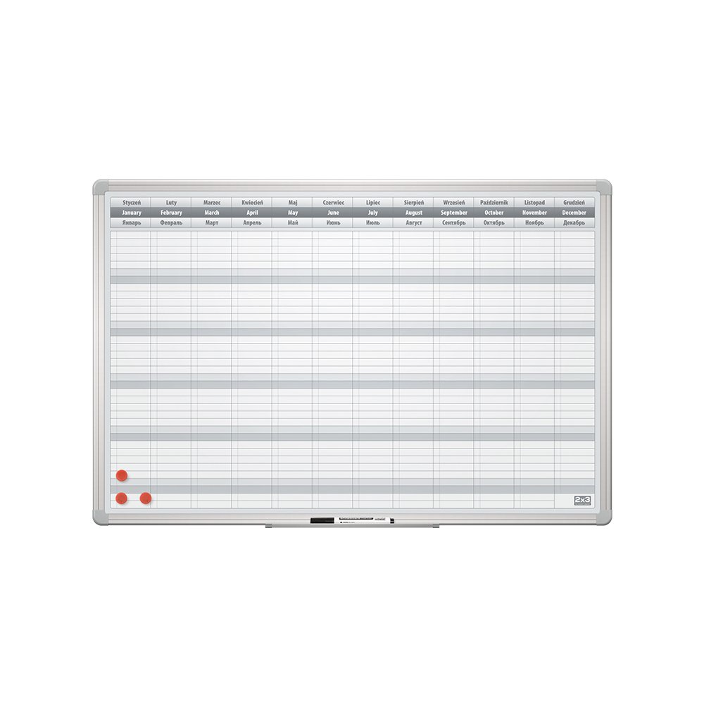 Planer tabla 2x3 TP005, godišnja 60x90cm alu ram