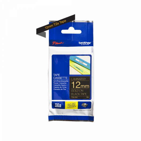 TZe-334 zlatna na crno 12mm
