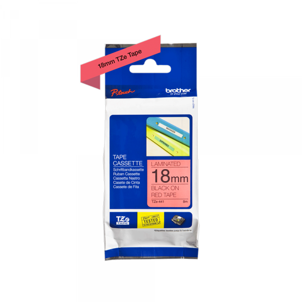 TZe-441 crna na crveno 18mm