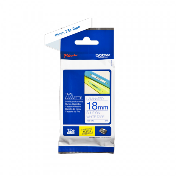 TZe-243 plavo na belo 18mm