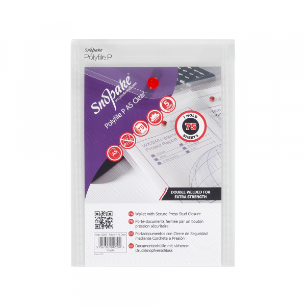 Fascikla pismo (uspravna) A5  Snopake Superline Clear