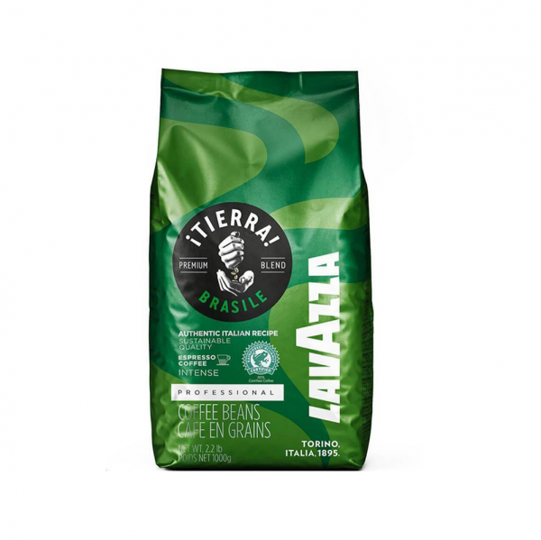 Kafa u zrnu Lavazza Tierra Brazil 70%Arabica 30%Robusta 1kg zelena
