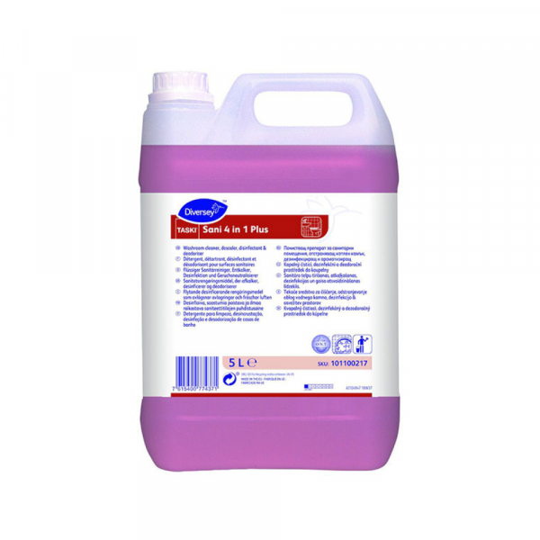 Sredstvo za čišćenje i dezinfekciju sanitarija Diversey Taski Sani 4u1 plus 5L 101106834