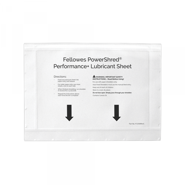 Listići za podmazivanje uništivača Fellowes PowerShred 4025601, 1/10