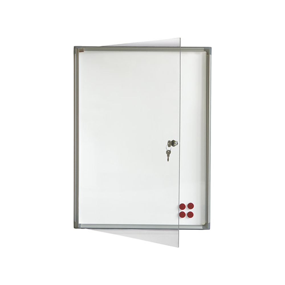 Tabla oglasna 2x3 GS46A4 bela magnetna,sa vratima i ključem 6xA4 / 73X68